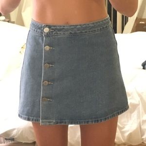 Denim midi skirt with side buttons size 26